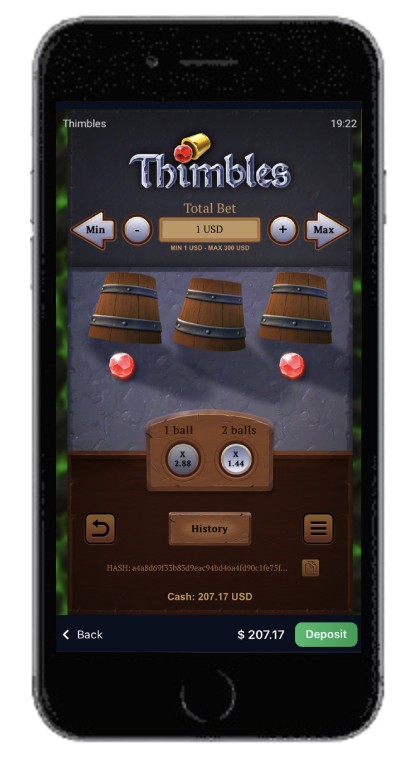 Thimbles game real money